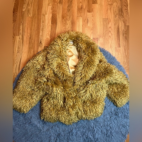 Free People Stargazer Fur Jacket in Fall Leaf Size L - Picture 3 of 8